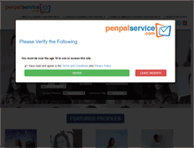 Tablet Screenshot of penpalservice.com